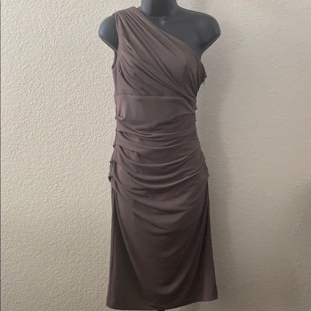 Suzi Chin Asymmetrical One Shoulder Cocktail Dress